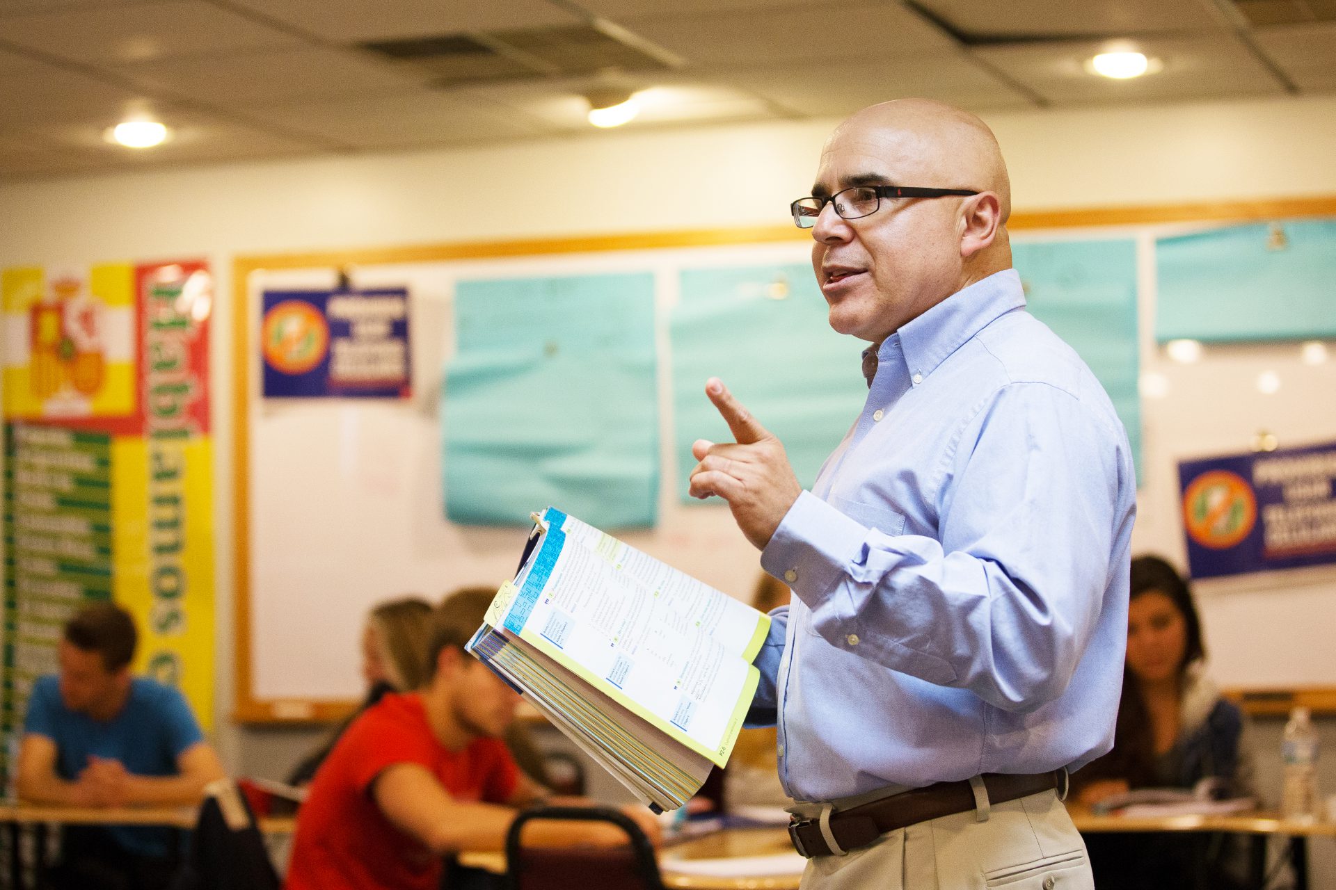 Professor teaching a class