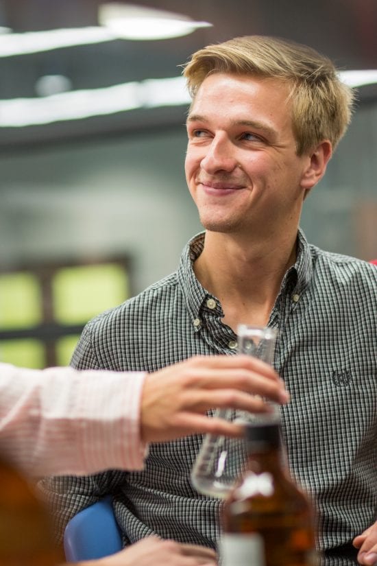 Grace College Chemistry students are gaining hands-on experience in the classroom by converting vegetable oil from Alpha Dining Hall into biodiesel fuel!