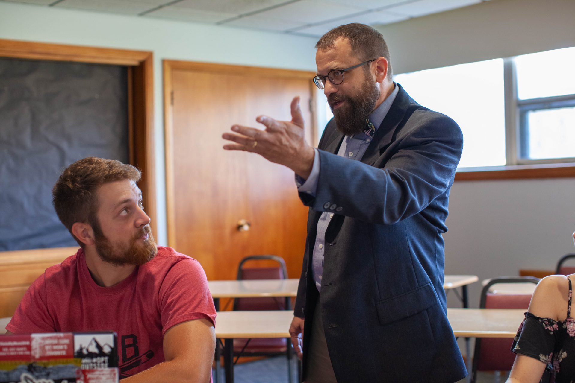 professor teaching in political science major class