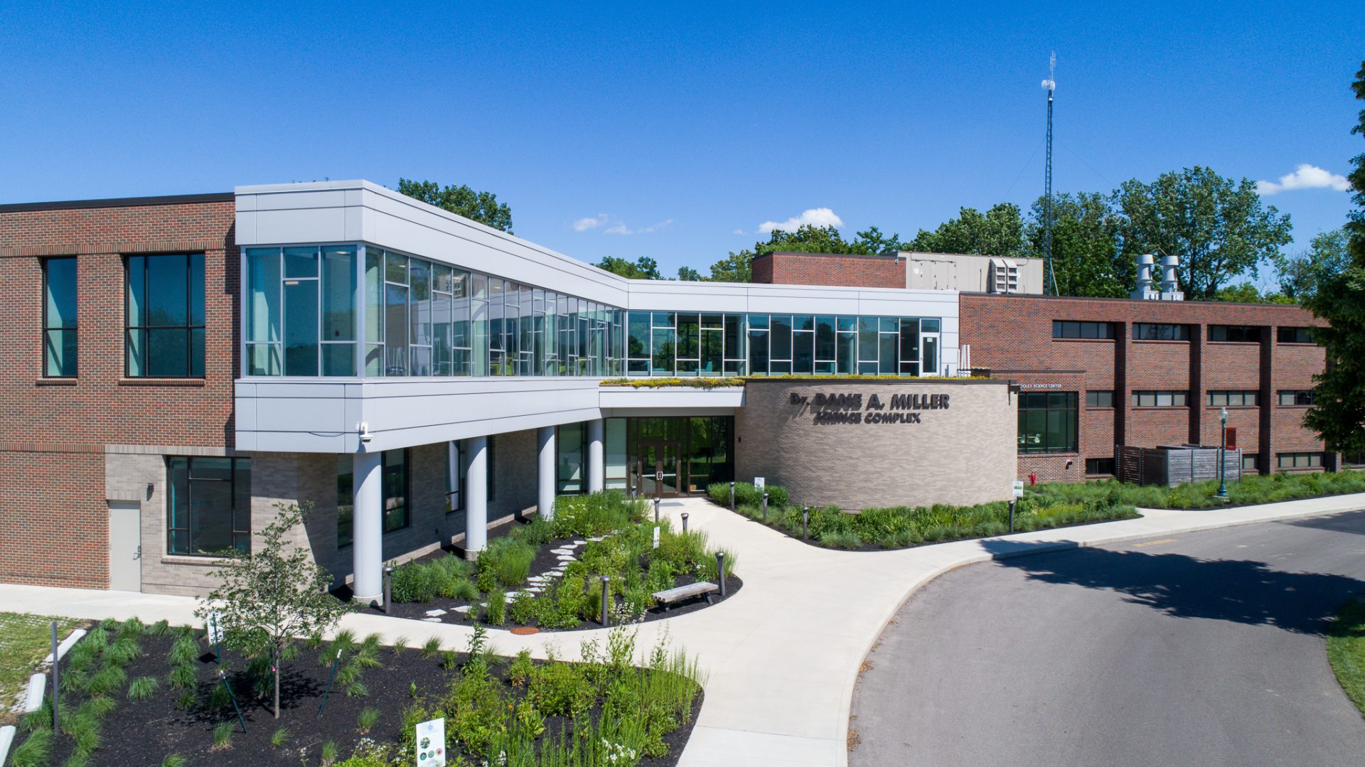 The green roof at Grace College is innovative eco roof, designed to conserve water, trap heat and prevent storm runoff, among other benefits.