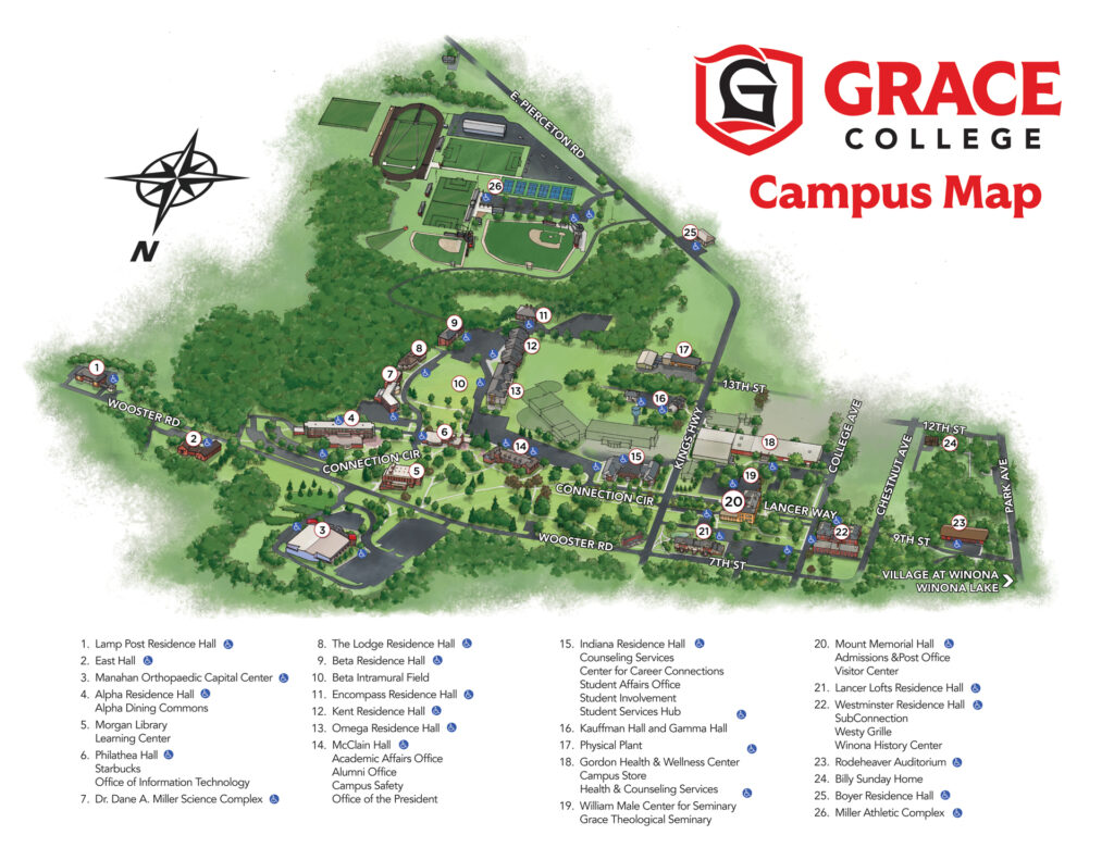 Grace College Campus Map